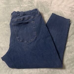 Express Cropped Skinny Mid Rise Flexx Hyper Stretch Jeans